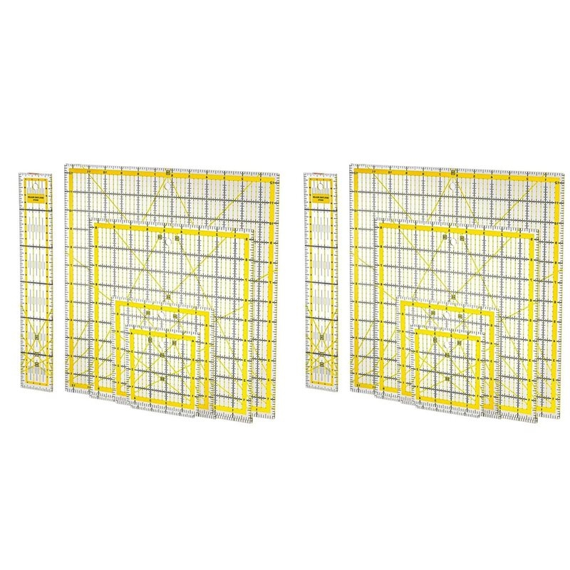 Quilting Ruler Square - 10 Pack Acrylic Quilting Ruler, Square
