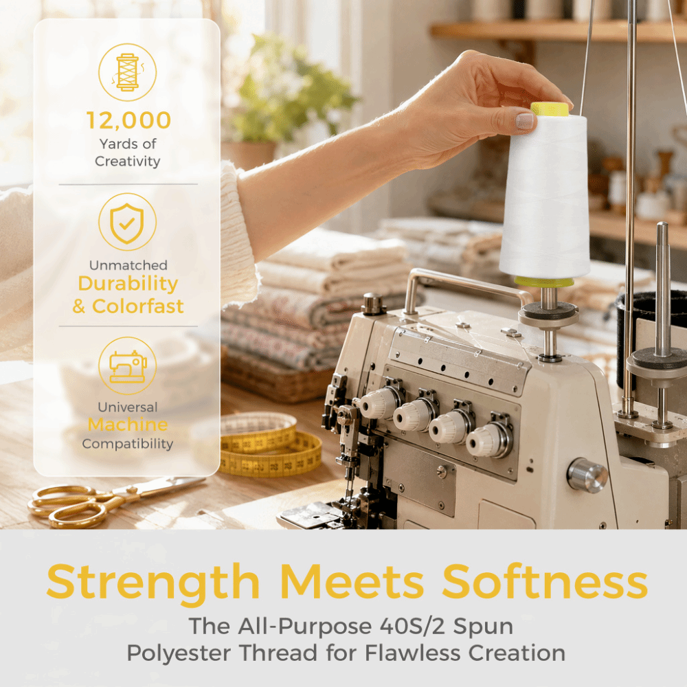 4Pcs 3000 Yards Each Serger Th - Serger Thread Cone 评论和价格