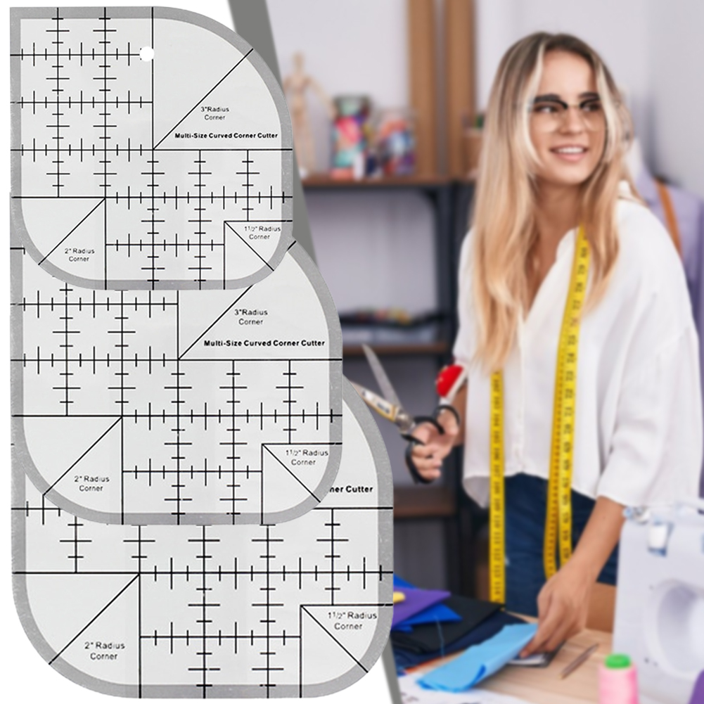 Non Slip Curved Corner Cutter  - Quilting Ruler Square 评论和价格
