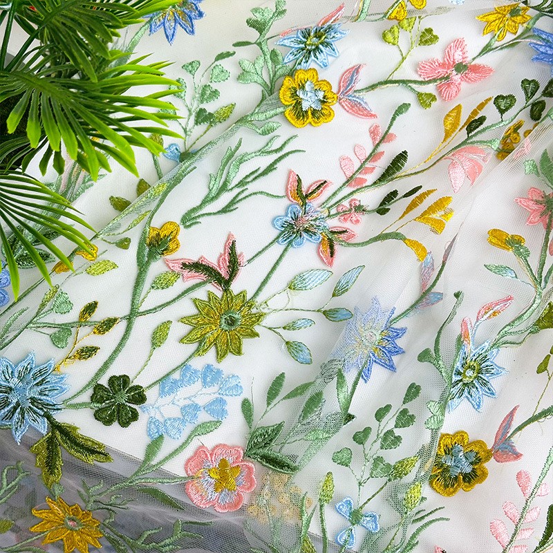 90x130cm Floral Vine Embroider - Textile And Sewing Materials 评论和价格