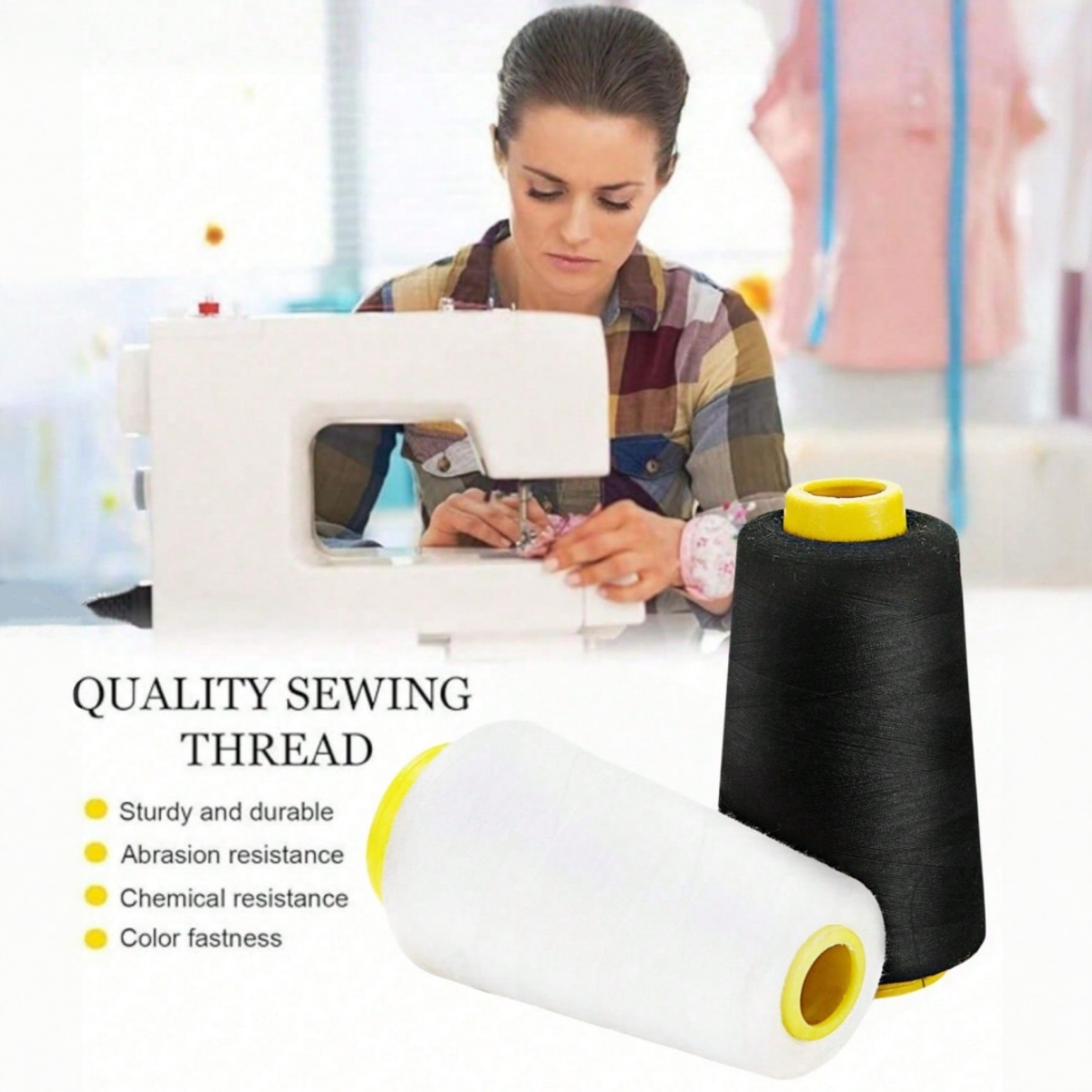 1-6Rolls 3000 Yard Each Serger - Serger Thread Cone 评论和价格