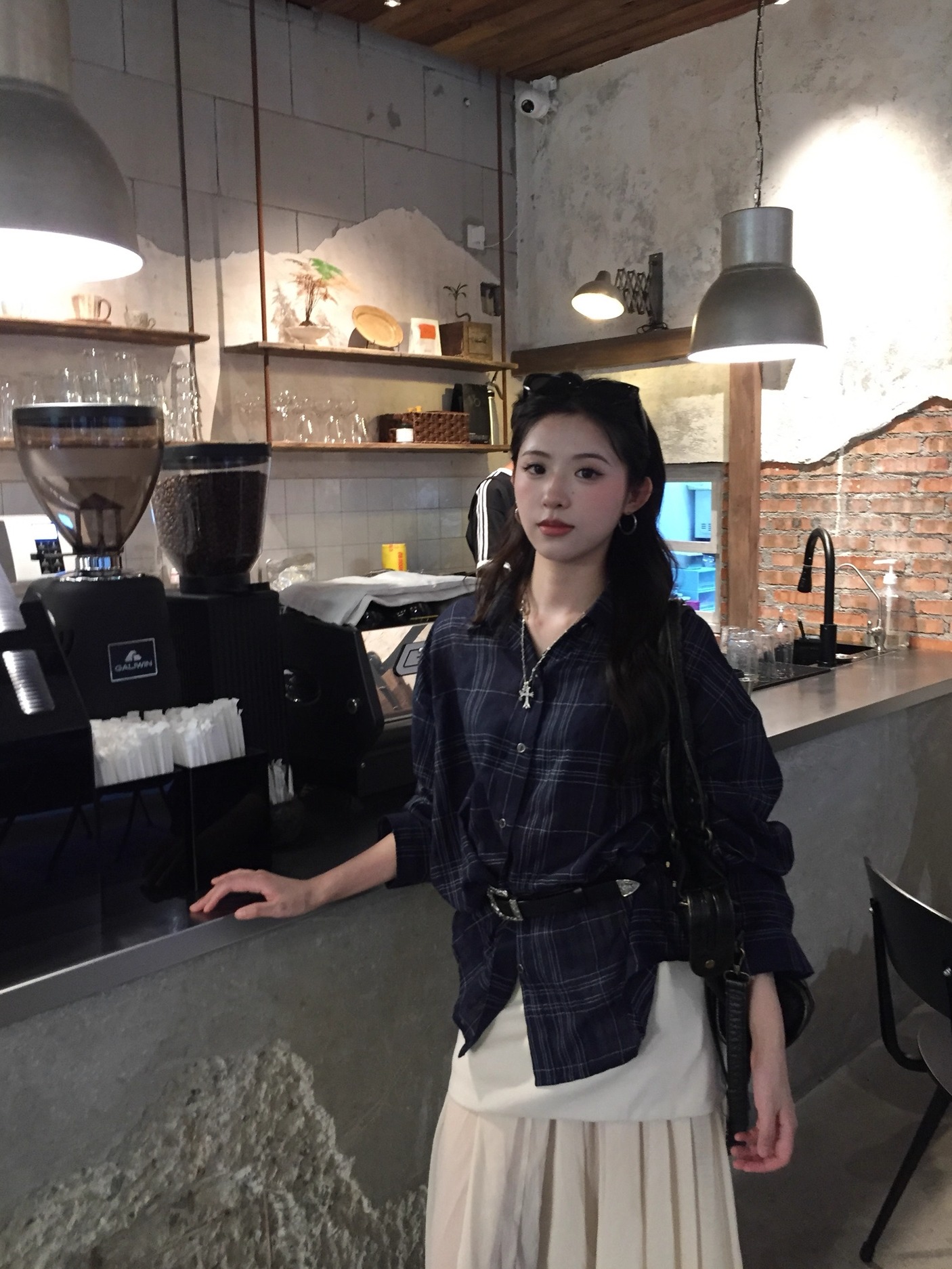 Elegant Plaid Long Sleeve  Col - Fabric Weight Set 评论和价格
