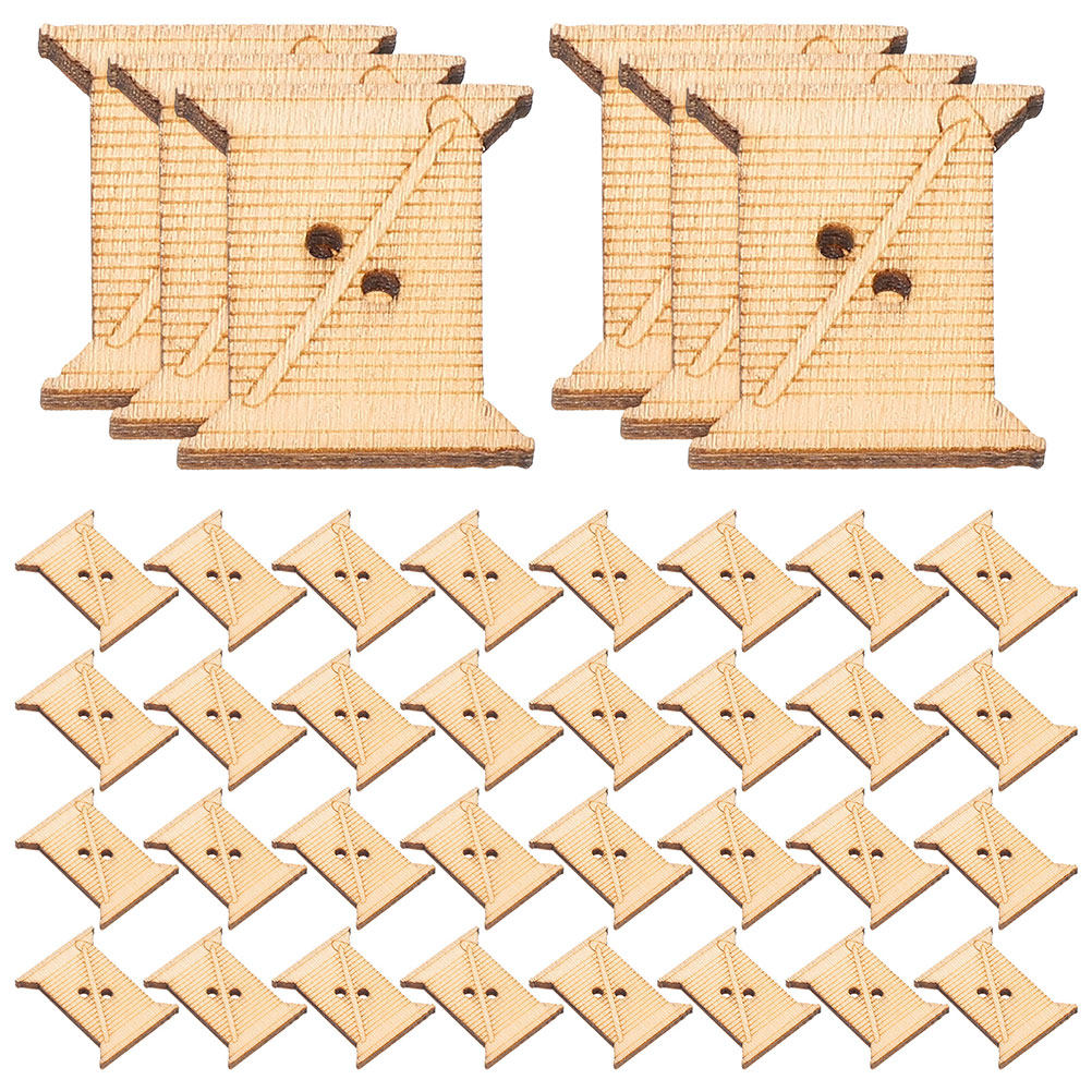100Pcs Wooden Embroidery Floss - Bobbin Organizer Box 评论和价格