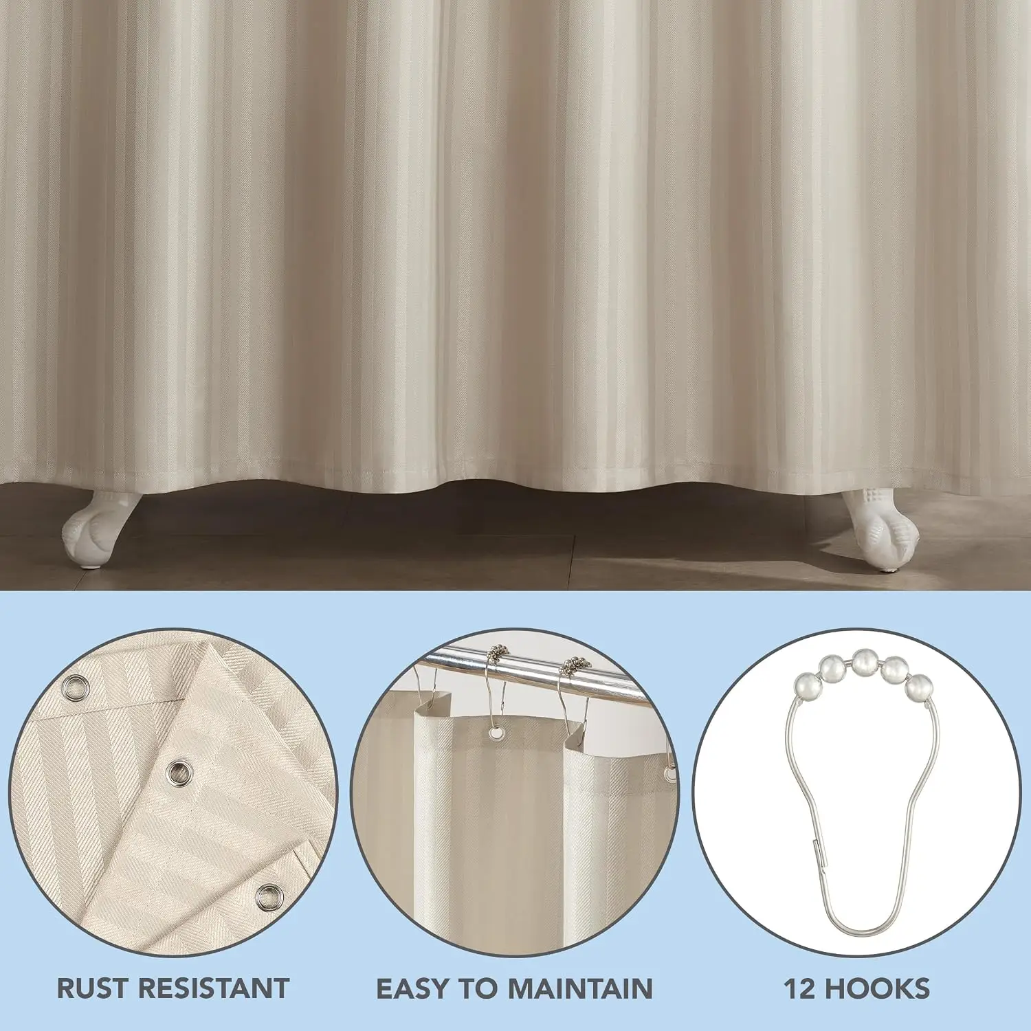 Arkwright Bulk Shower Curtain  - Fabric Weight Set 评论和价格