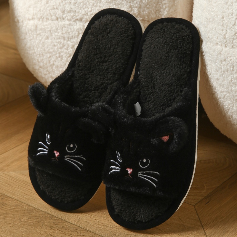 Cute Cat Plush Flip Flops For  - Sewing Garment 评论和价格