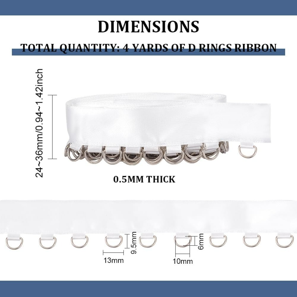 4 Yards White Grommet Trim wit - Sewing Kit 评论和价格