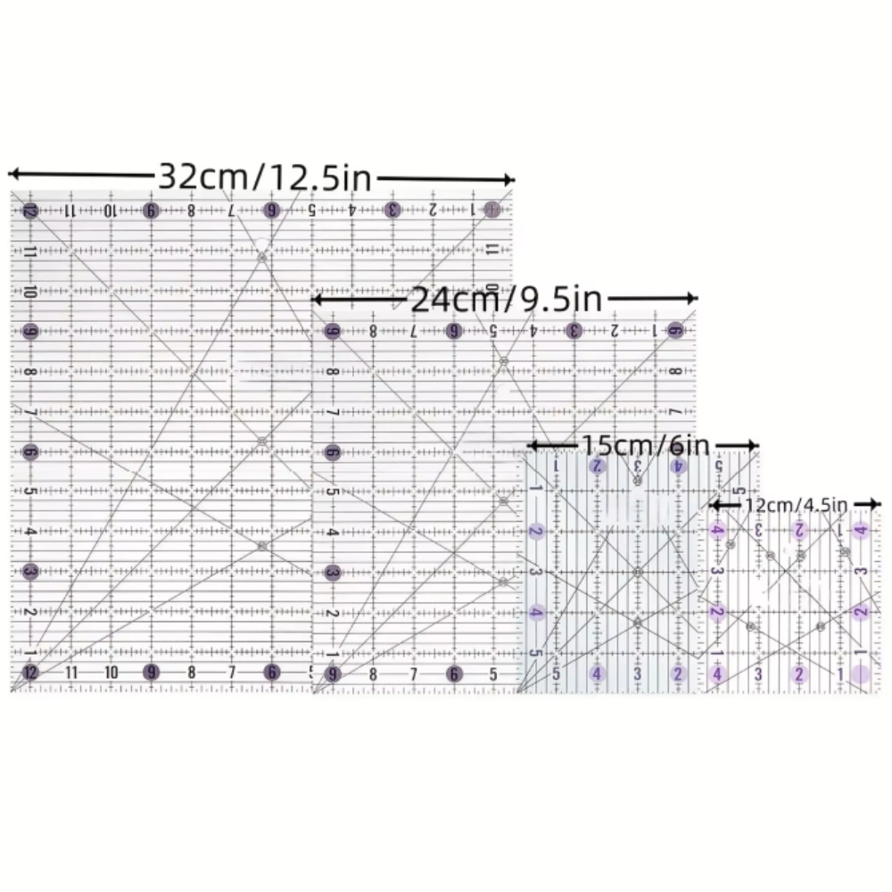 4pcs Square Acrylic Quilting R - Quilting Ruler Square 评论和价格