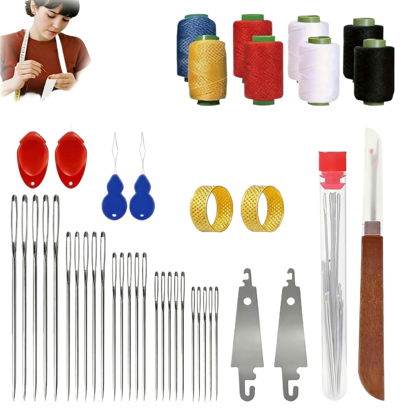 43pcs Big Eye Sewing Needle Ki - Sewing Kit 评论和价格
